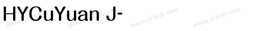 HYCuYuan J字体转换